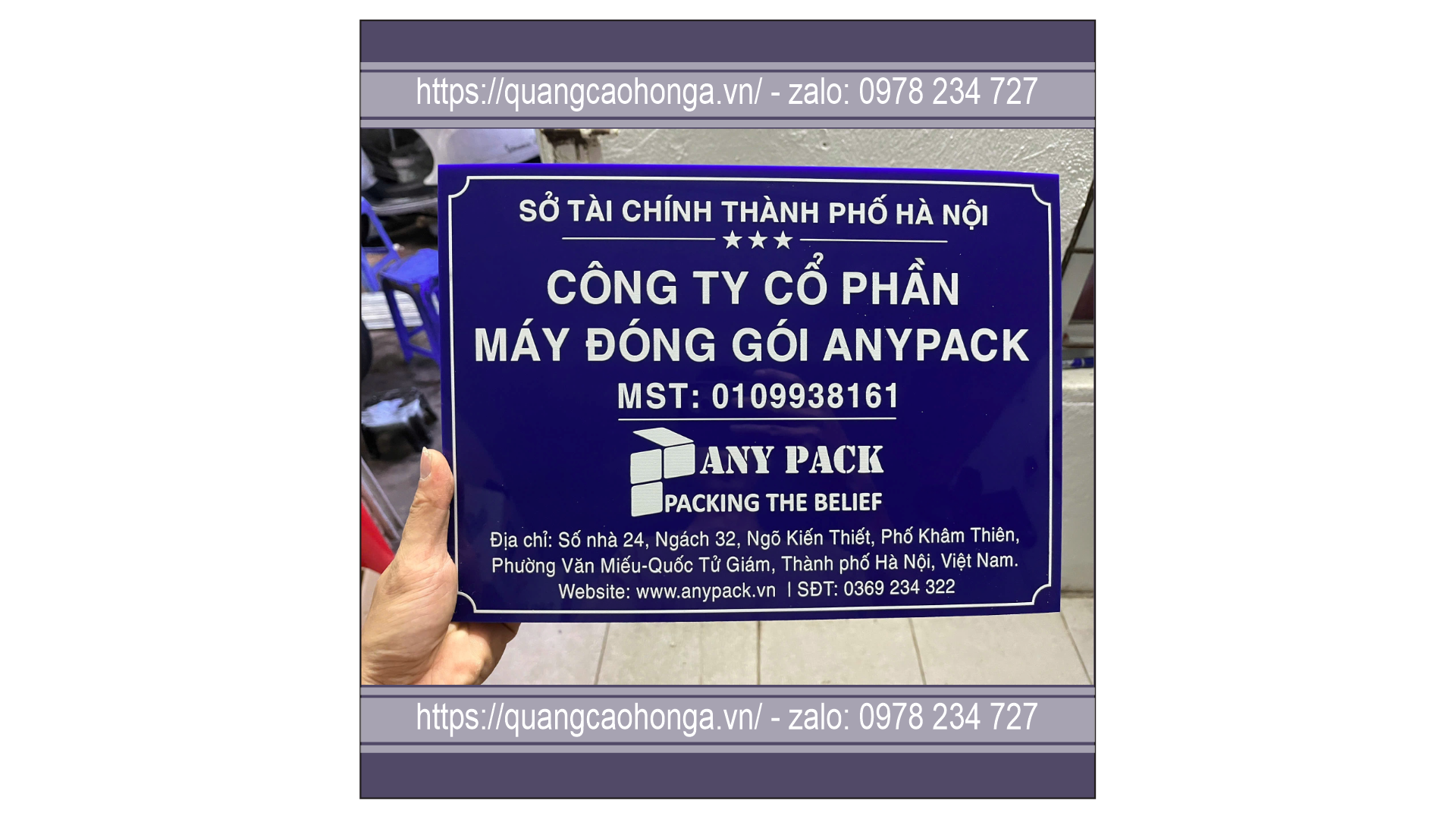 Bảng hiệu mica công ty