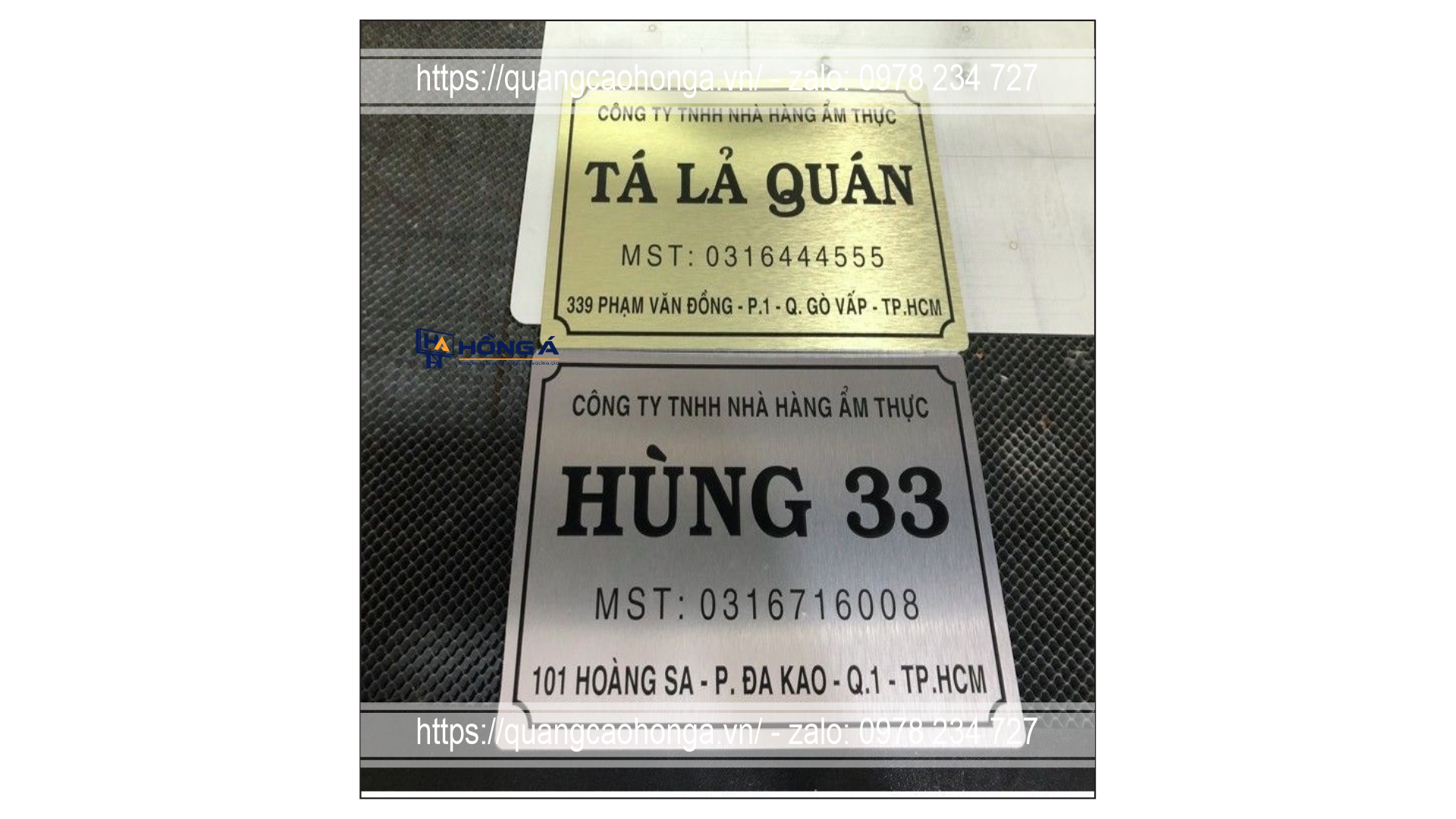 Biển công ty alu in UV