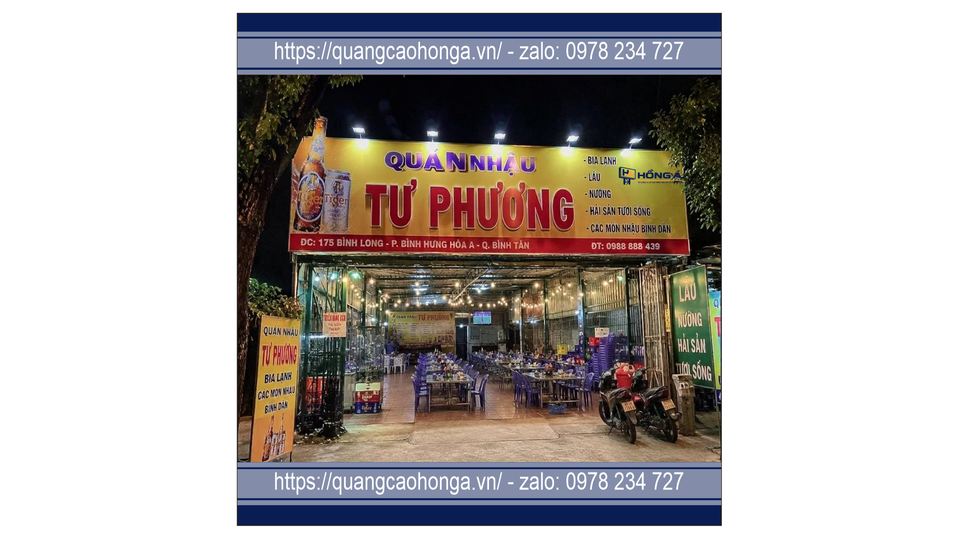 Biển quảng cáo quán bia
