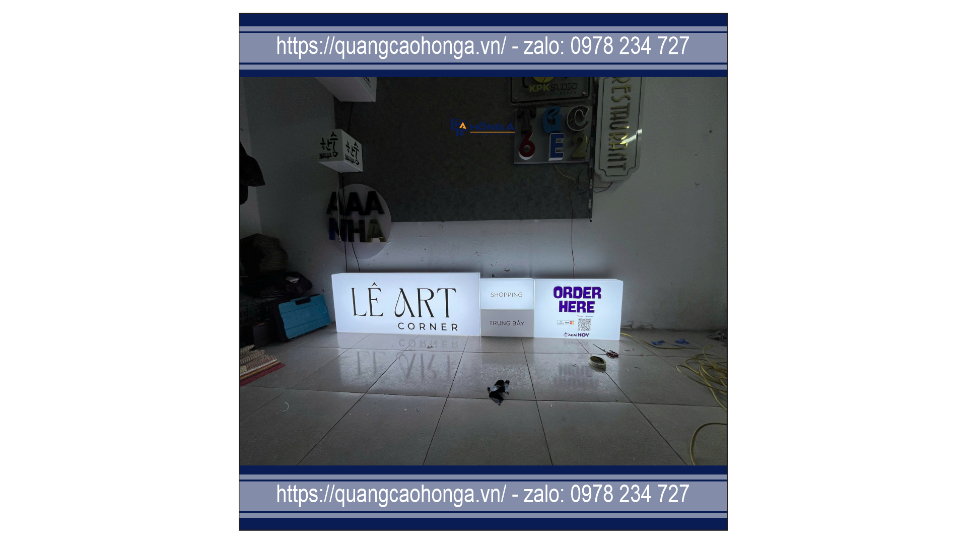 Biển hộp đèn LED sáng 5 cạnh - Ảnh 6