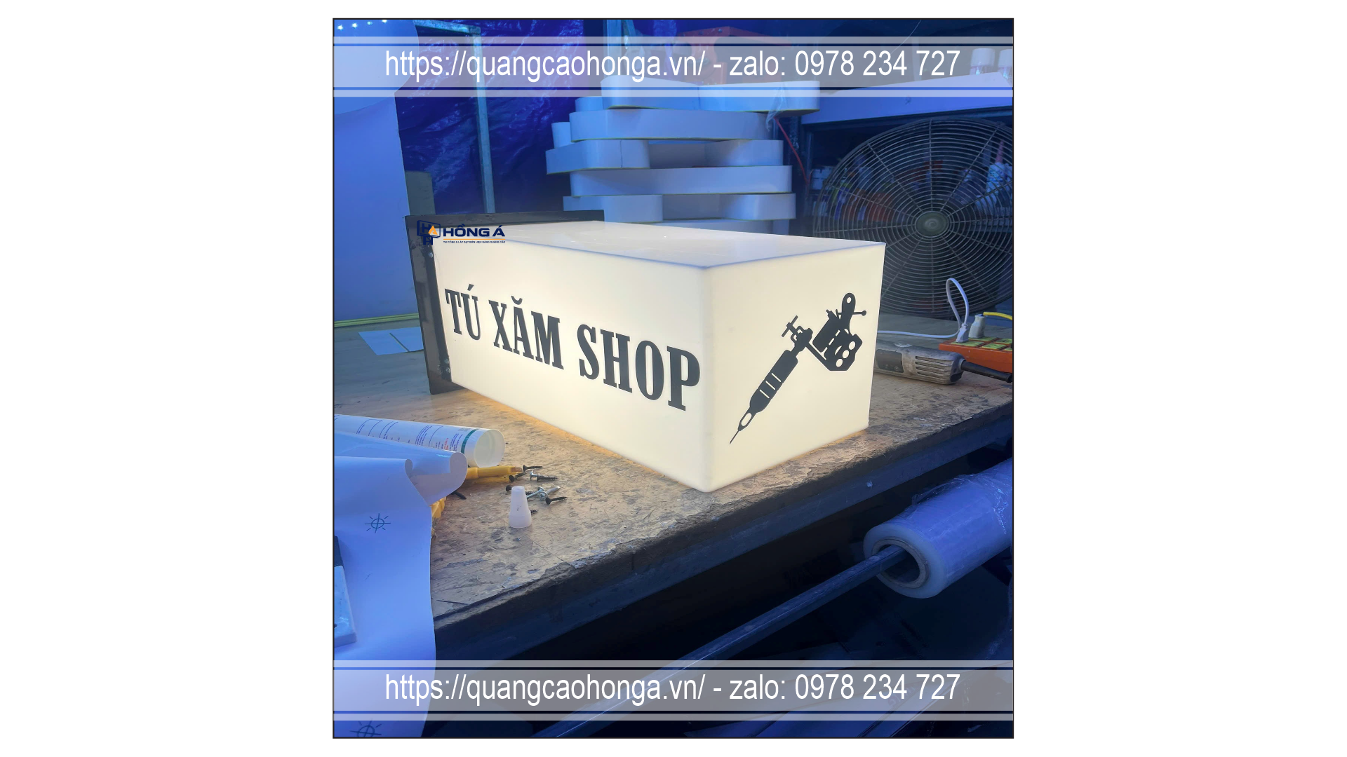 Biển hộp đèn quảng cáo LED sáng 5 cạnh - Ảnh 2