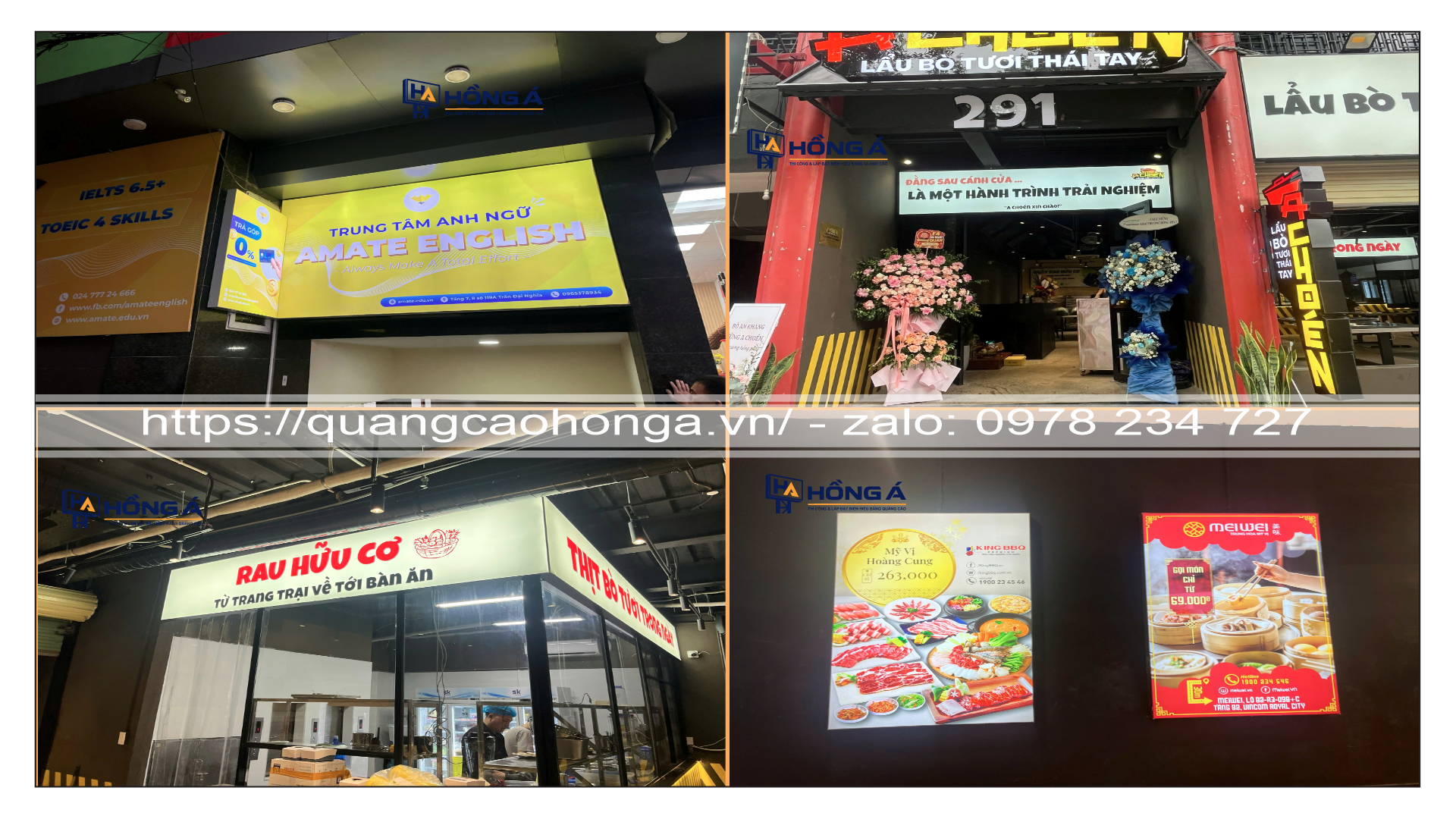 Thi công biển quảng cáo hộp đèn