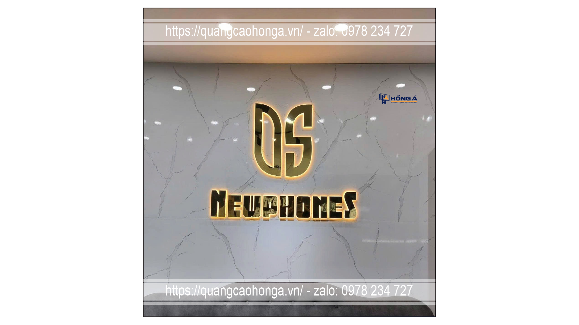 Logo inox nổi