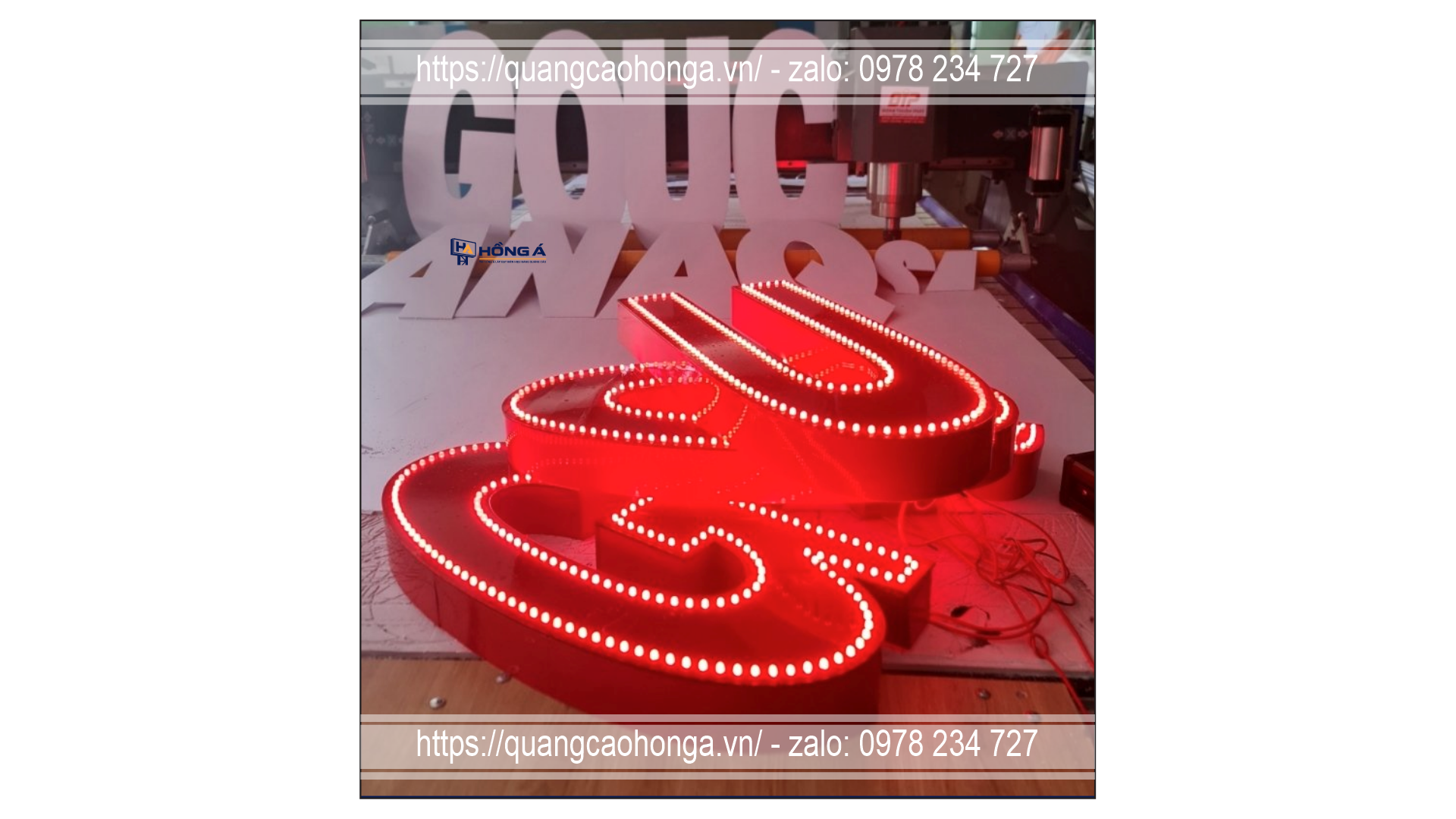 Chữ Alu Cắm Bóng LED - Ảnh 2